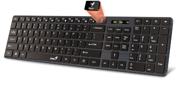 Известный бренд компьютерных аксессуаров Genius представил рынку свою новинку – ультратонкую клавиатуру с собственным программным обеспечением.