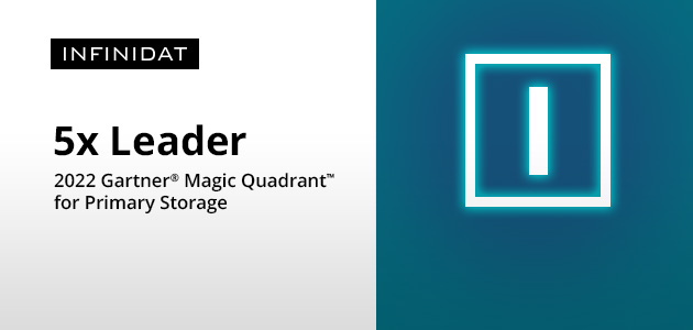 Ведущий поставщик СХД-решений корпоративного класса Infinidat  объявил о признании компании в качестве Лидера в отчете аналитического агентства Gartner по системам хранения данных (Magic Quadrant for Primary Storage) за 2022 год.